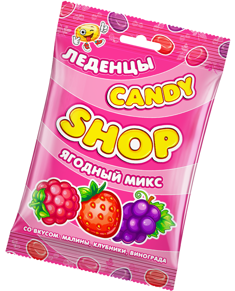 Карамель леденцовая Candyshop Ягодный микс, 2 шт по 80 г