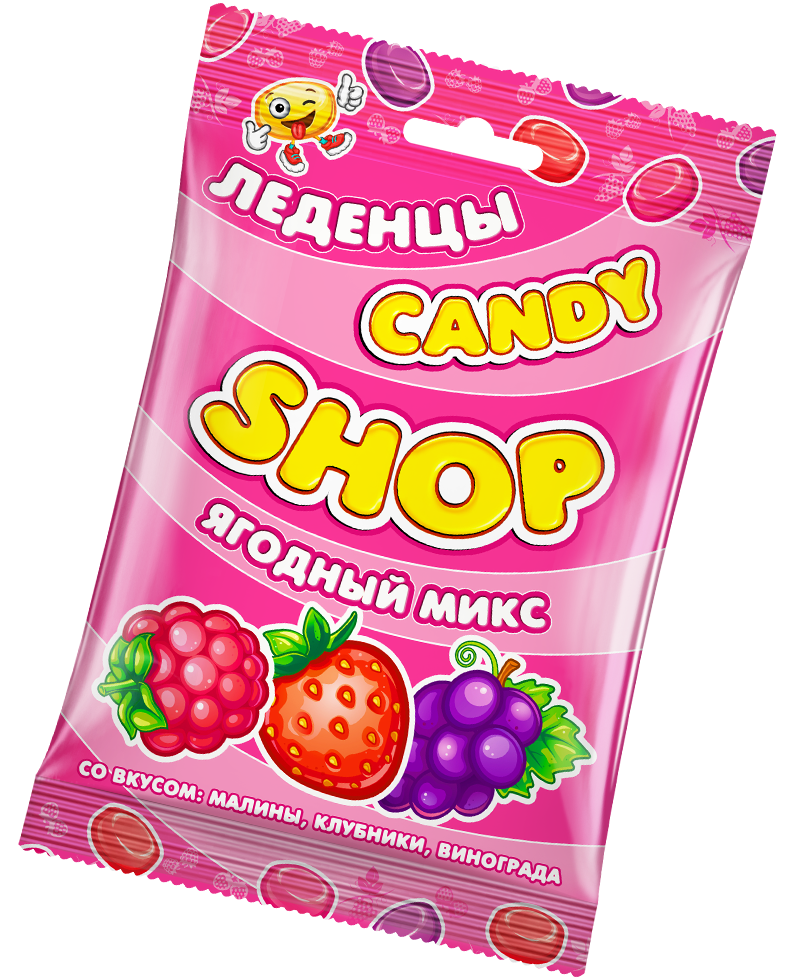 Карамель леденцовая Candyshop Ягодный микс, 10 шт по 80 г