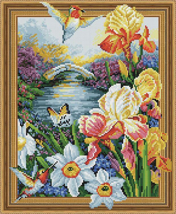 

Алмазная вышивка Painting Diamond «Нарциссы и ирисы»