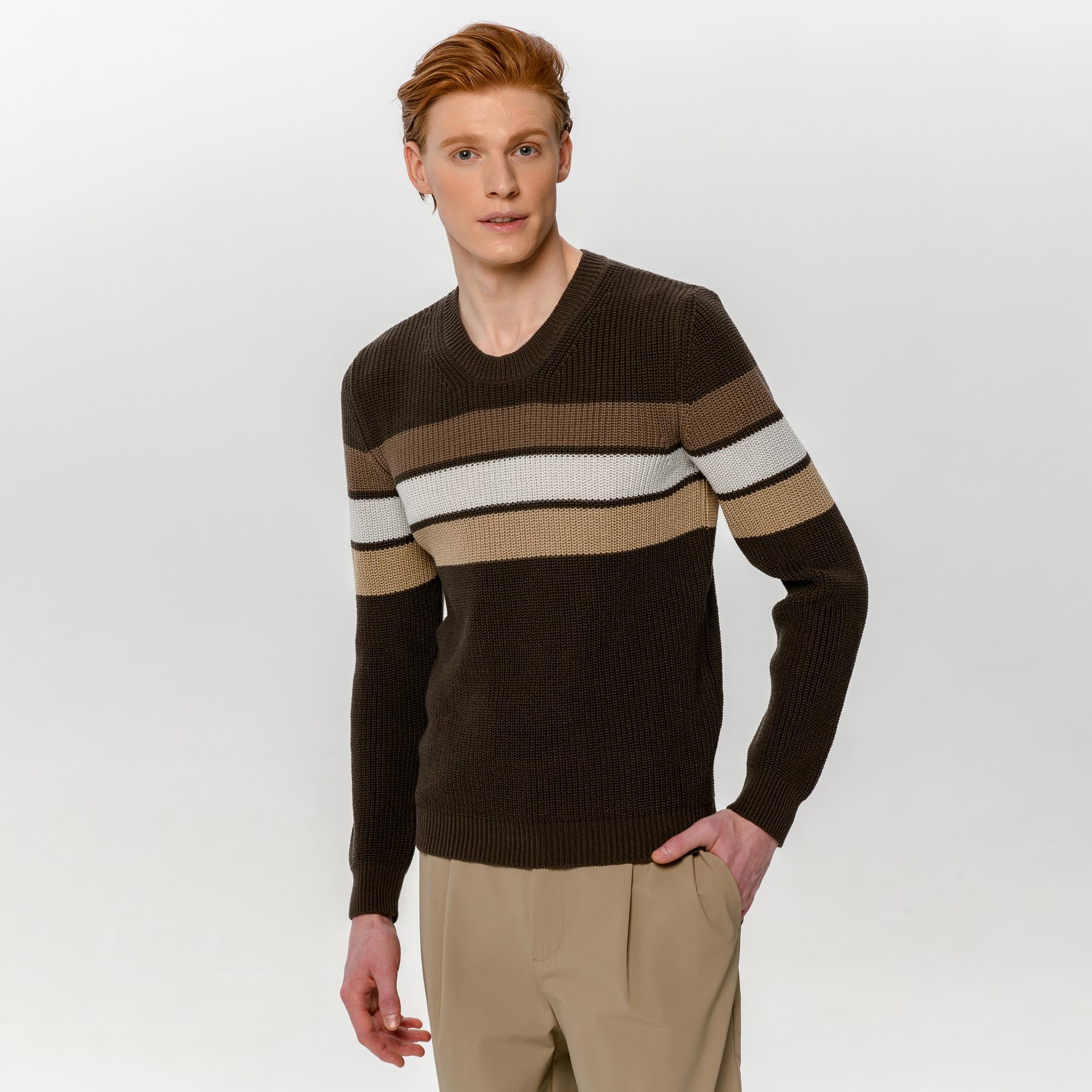 

Джемпер мужской Scandica Max коричневый 56 RU, C1062JUMM