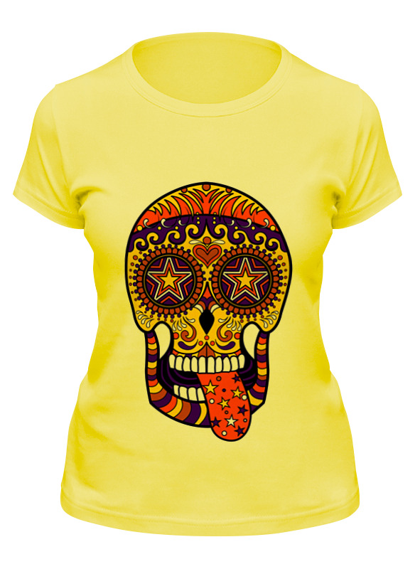 

Футболка женская Printio Psyscull желтая M, Желтый, Psyscull