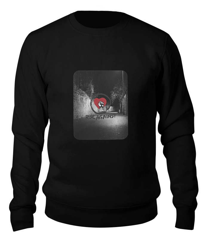 

Свитшот унисекс Printio Rise against - logo черный L, Rise against - logo