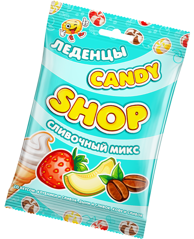 Карамель леденцовая Candyshop Сливочный микс, 2 шт по 80 г
