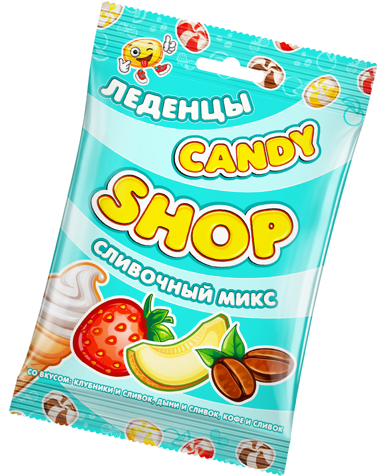 Карамель леденцовая Candyshop Сливочный микс, 10 шт по 80 г