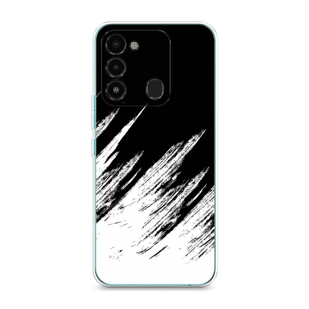 фото Силиконовый чехол "черно белые брызги" на tecno spark go 2022 awog