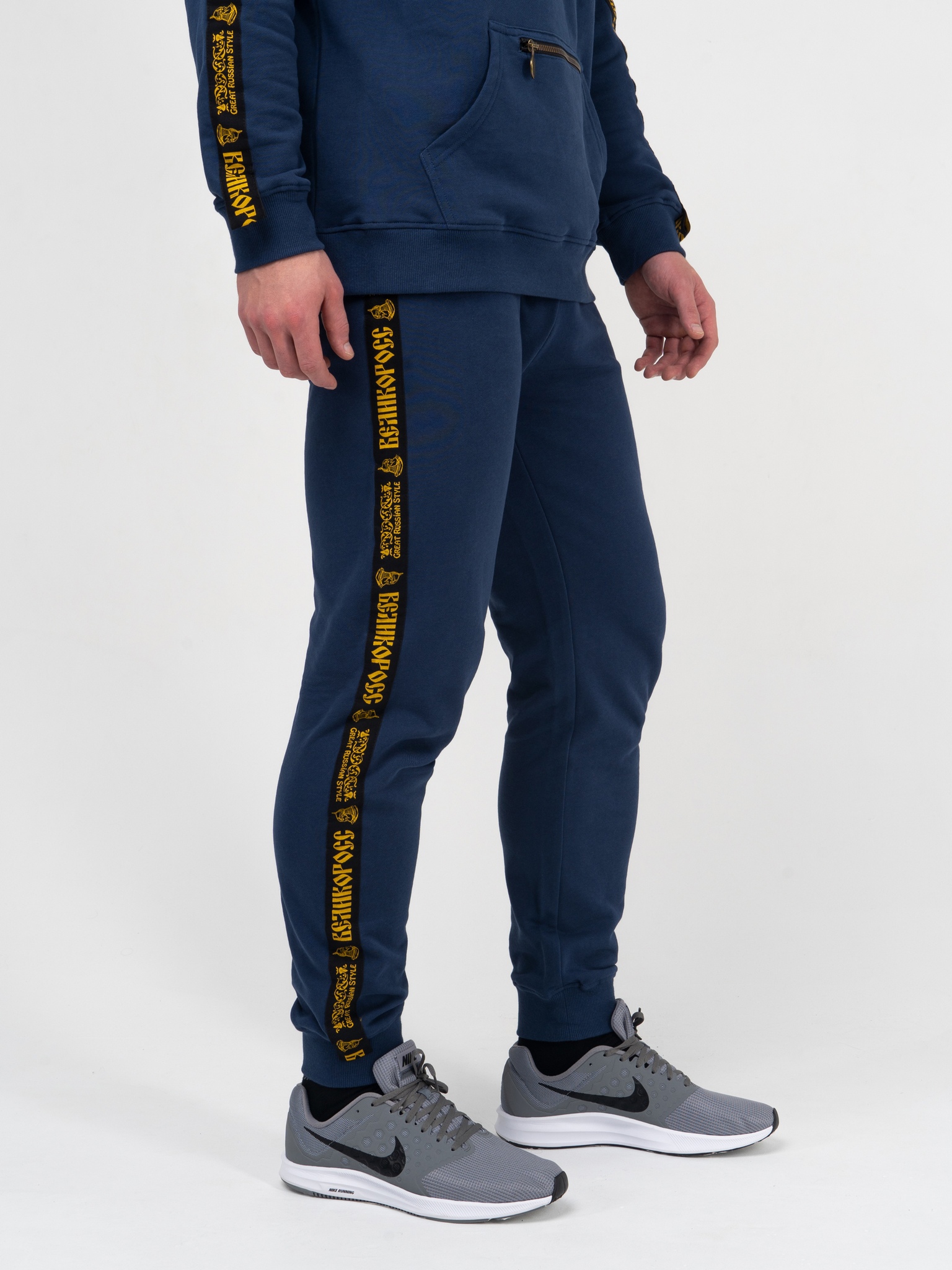 фото Спортивные брюки мужские великоросс чемпион синие 44 ru