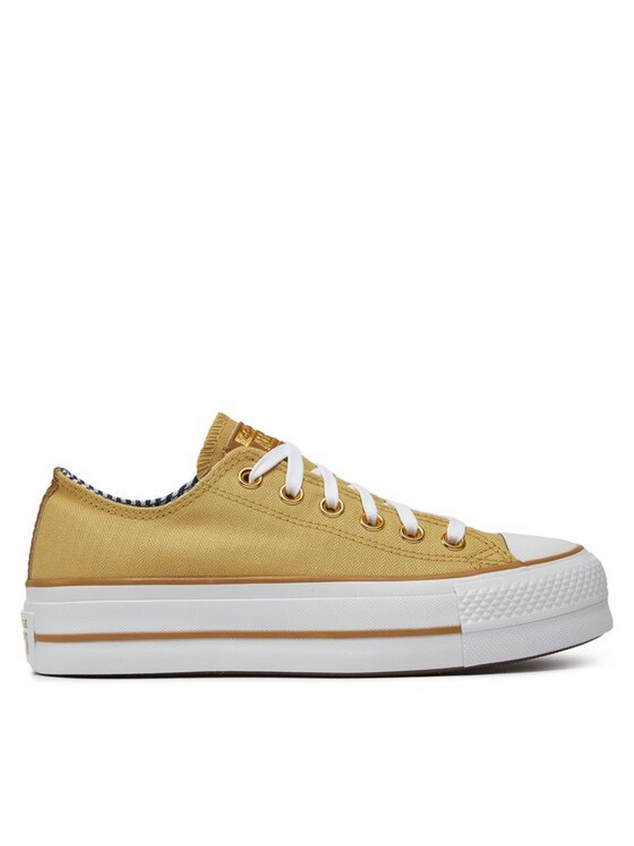 

Кеды женские Converse Chuck Taylor All Star Lift Platform A08109C желтые 37 EU, Желтый, Chuck Taylor All Star Lift Platform Herringbone Stripe A08109C