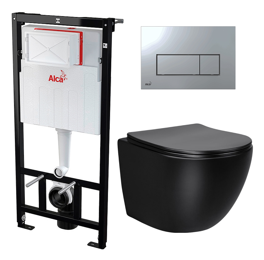 

Комплект инсталляция AlcaPlast + Унитаз Vincea Globo + кнопка хром