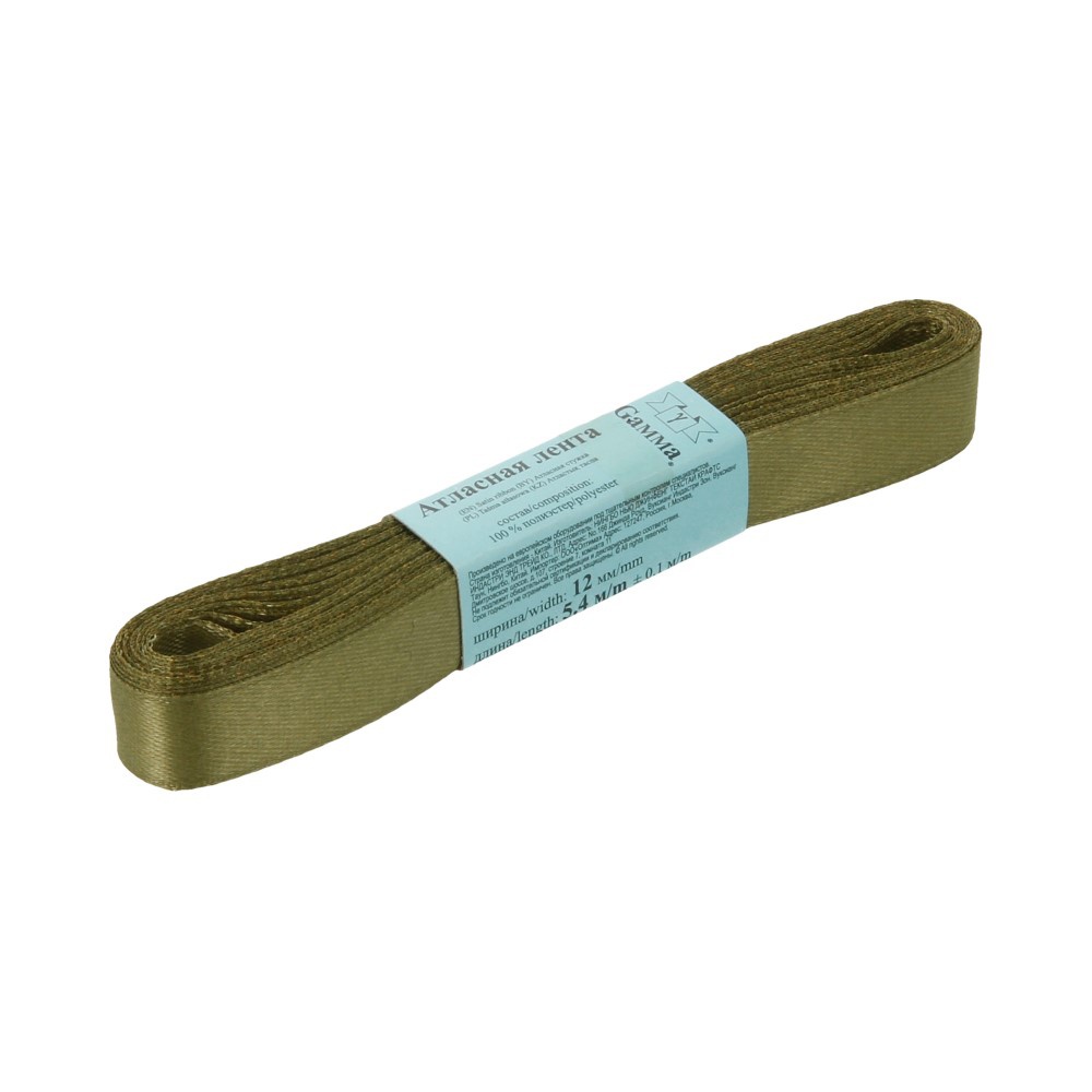 

Gamma 12 мм, 5,4 м, № 144, цвет темный хаки, Зеленый, 12 мм, 5,4 м, № 144, цвет темный хаки