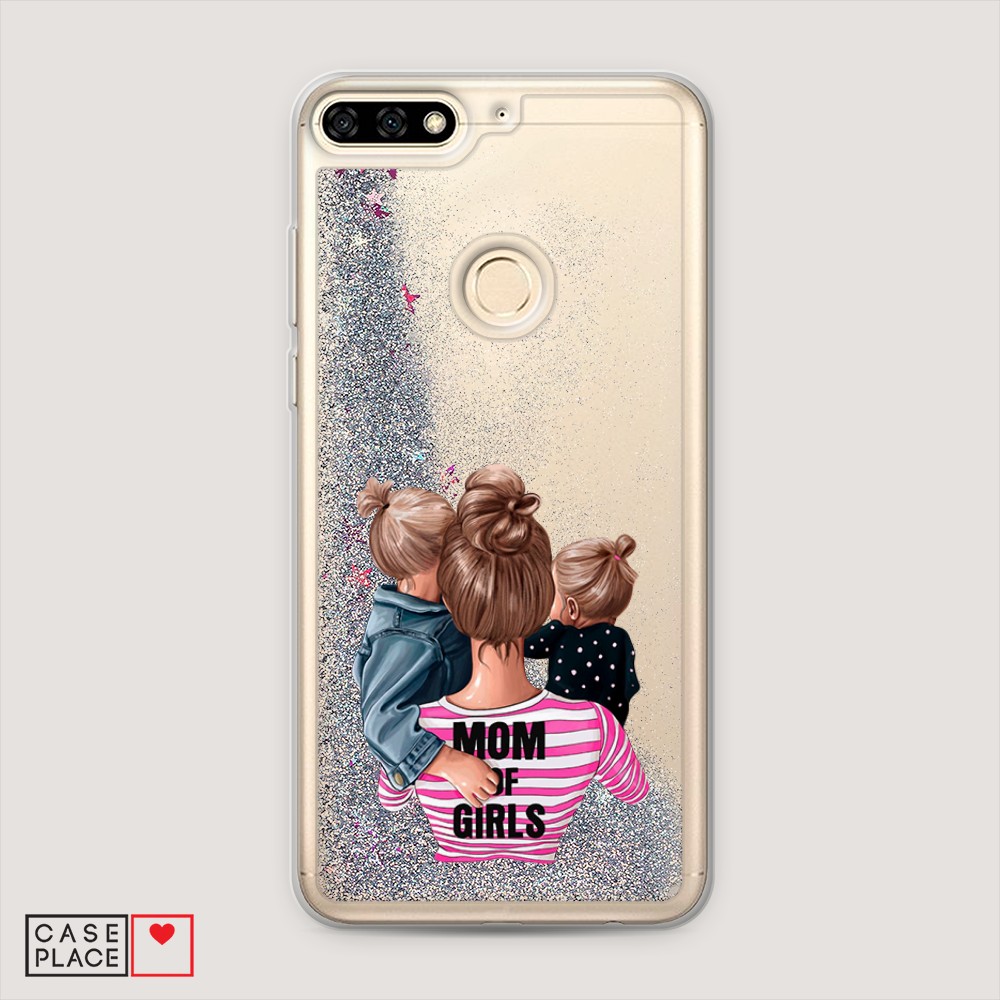 

Чехол Awog на Honor 7C/7A Pro/Y6 Prime 2018 "Mom of Girls", Разноцветный, 64591-1