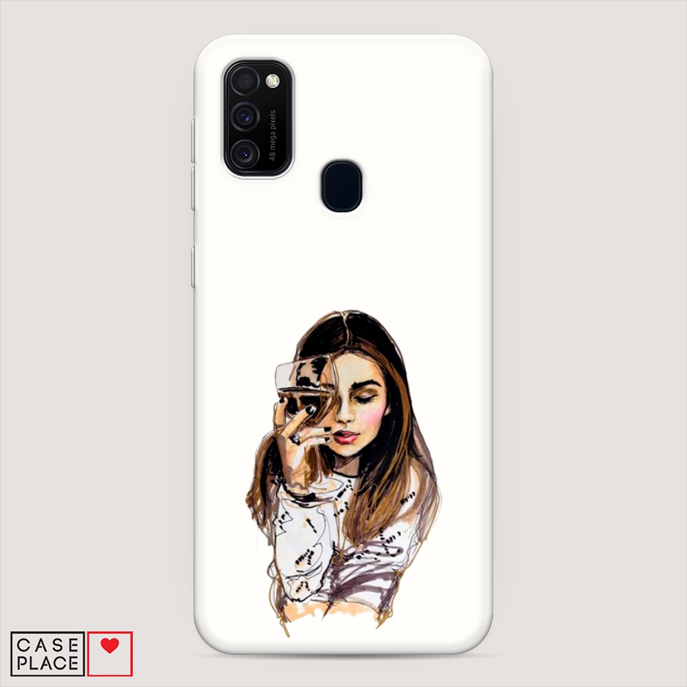 

Чехол Awog на Samsung Galaxy M30s/M21 "Девушка с бокалом", Разноцветный, 29857-1
