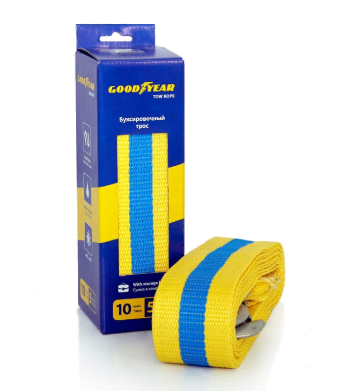 Трос Буксировочный Goodyear 10 Тонн GOODYEAR арт. GY004003