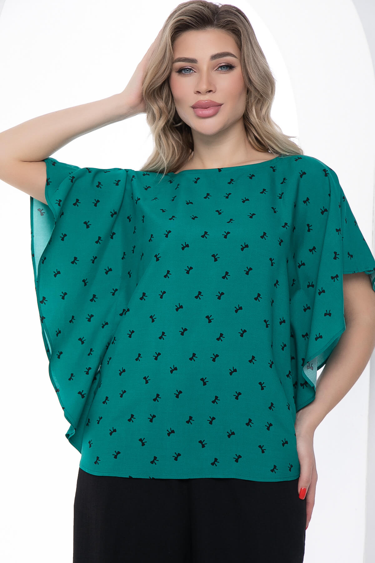 

Блуза женская LT Collection Леона зеленая 50 RU, Зеленый, Леона