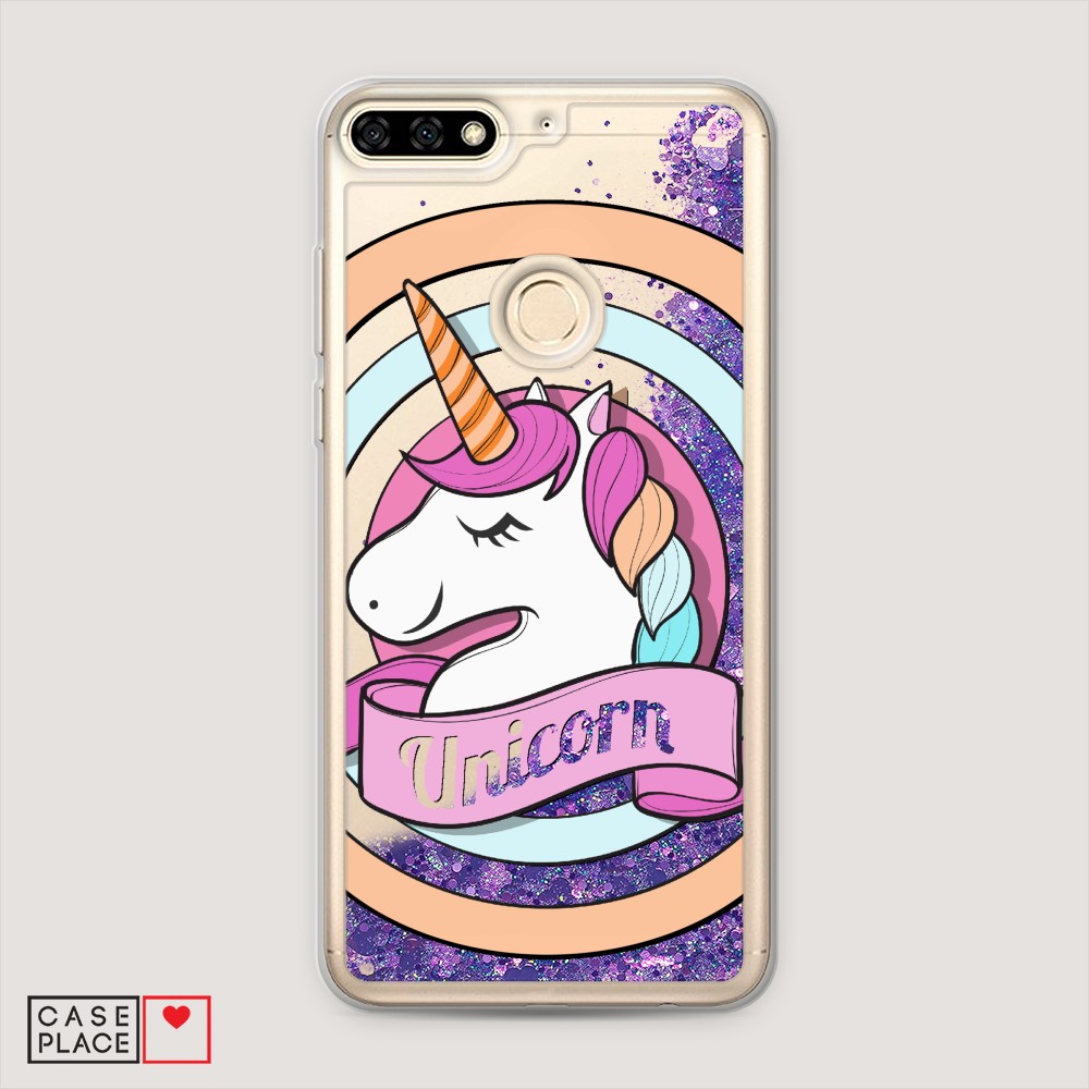 

Чехол Awog на Honor 7C/7A Pro/Y6 Prime 2018 "Unicorn зефирный", Разноцветный, 64592-1