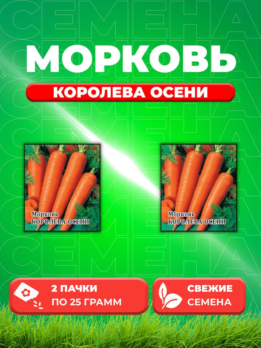 

Семена Морковь Королева Осени 25,0 г 2уп