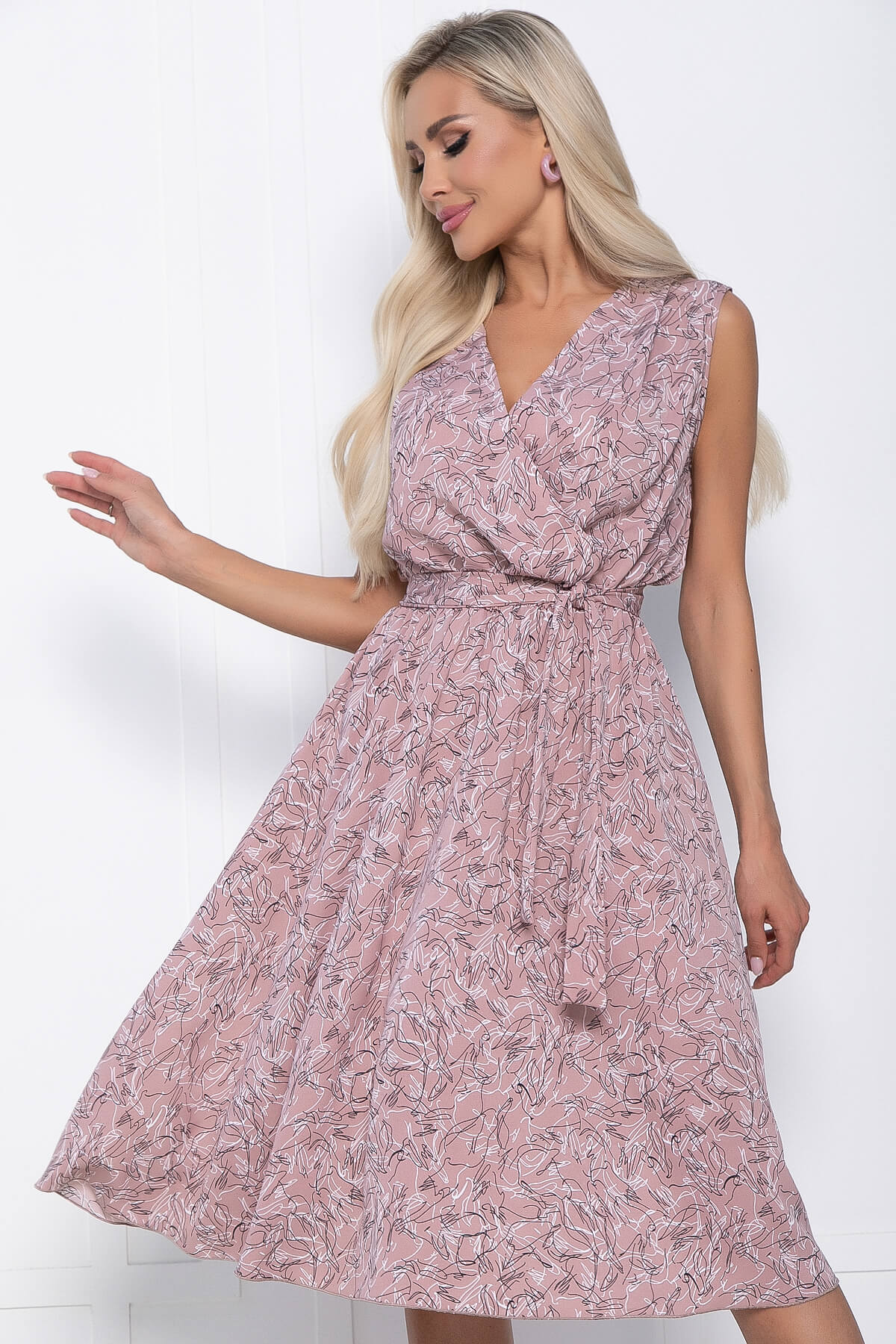 

Платье женское LT Collection Шивани розовое 56 RU, Розовый, Шивани