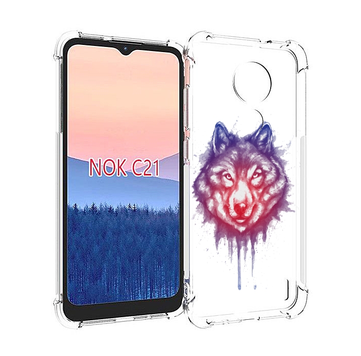 

Чехол MyPads пушистый волк для Nokia C21, Прозрачный, Tocco