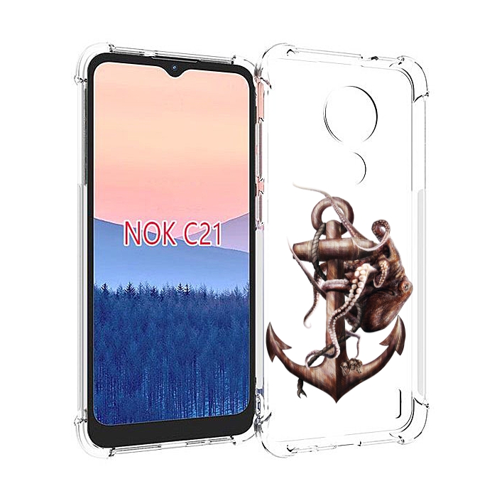 

Чехол MyPads ржавый якорь для Nokia C21, Прозрачный, Tocco
