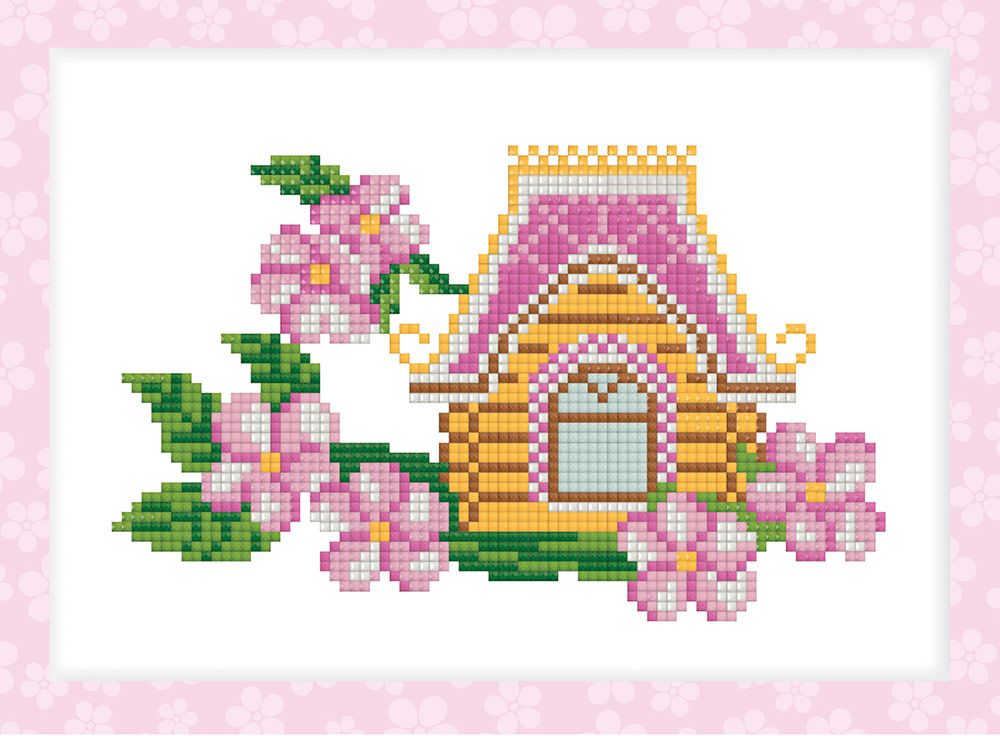 

Алмазная вышивка Фрея «Домик с цветами»