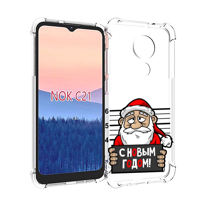 

Чехол MyPads ДМ с новым годом заключенный для Nokia C21, Прозрачный, Tocco