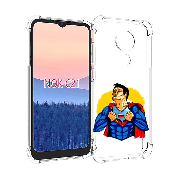 

Чехол MyPads русский супермен для Nokia C21, Прозрачный, Tocco