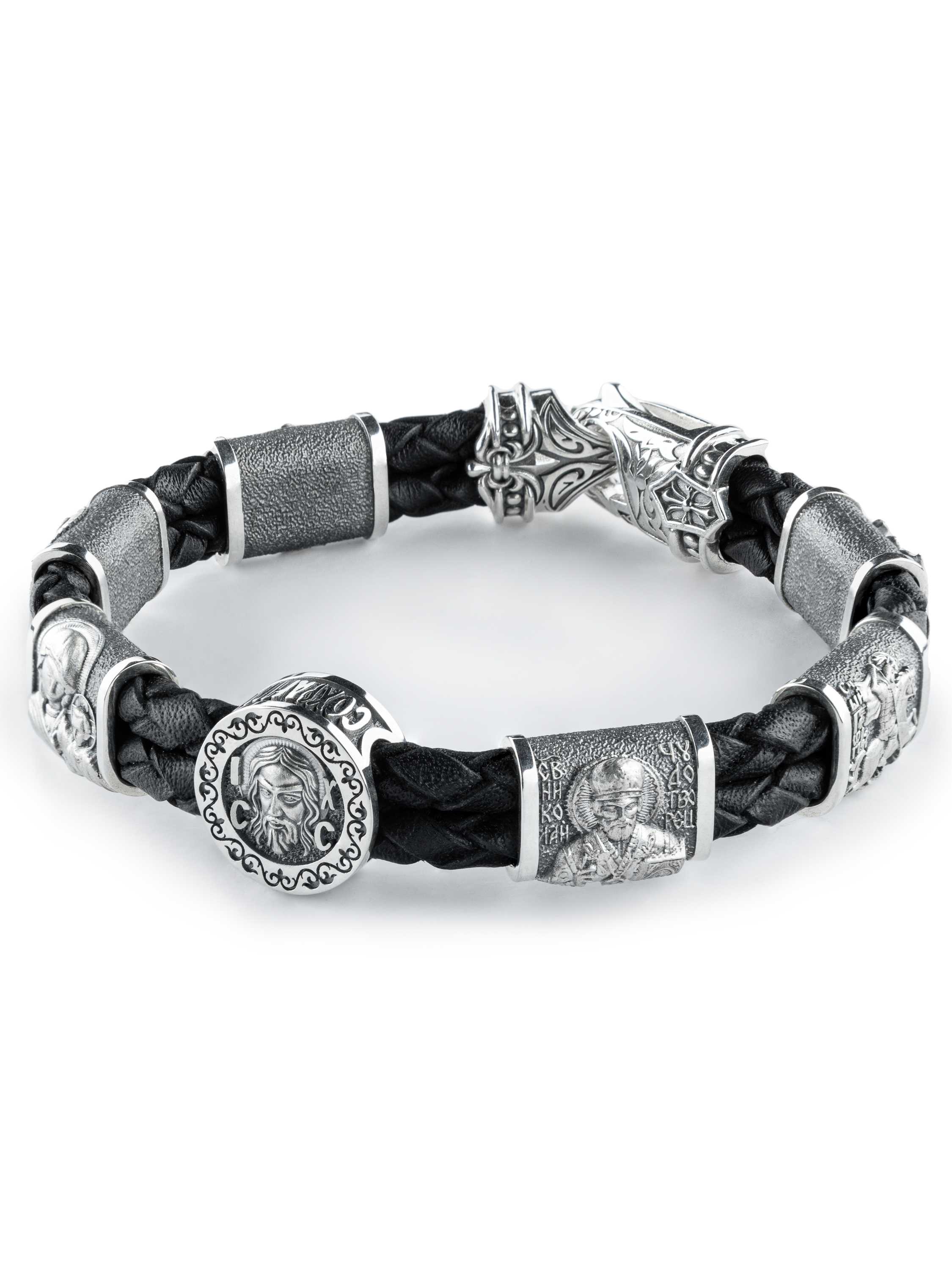 

Браслет из серебра и натуральной кожи р. GRIGORIAN JEWELLERY Святые лики, Святые лики