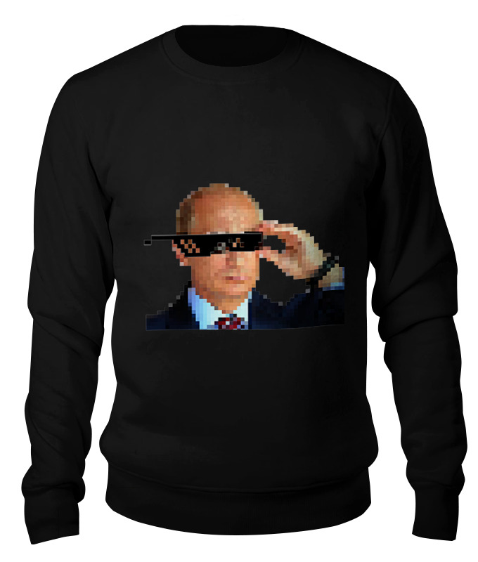 

Свитшот унисекс Printio Pixel putin черный L, Pixel putin