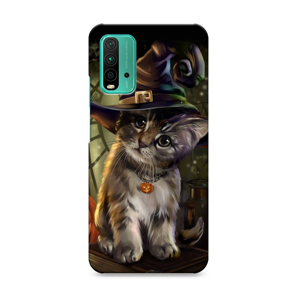 

Пластиковый чехол "Кот на Хэллоуин" на Xiaomi Redmi 9T, 39820-1