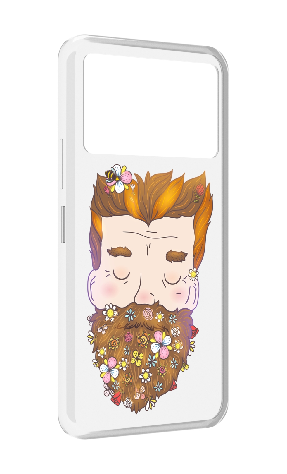 

Чехол MyPads мужчина с цветами в бороде для Infinix NOTE 12 VIP (X672), Прозрачный, Tocco