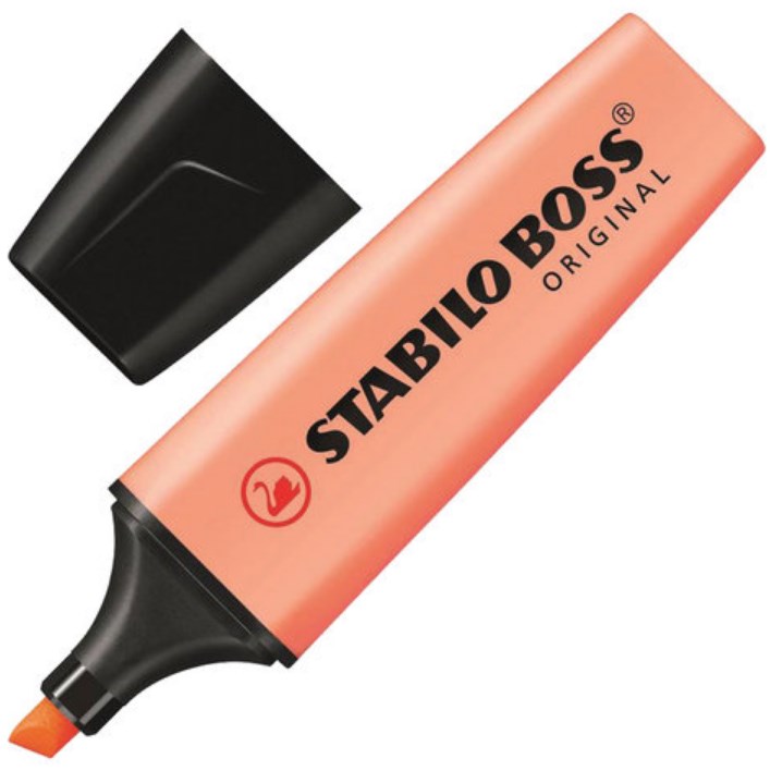 

Текстовыделитель. Stabilo. Boss Original Pastel. Персиковый, Оранжевый