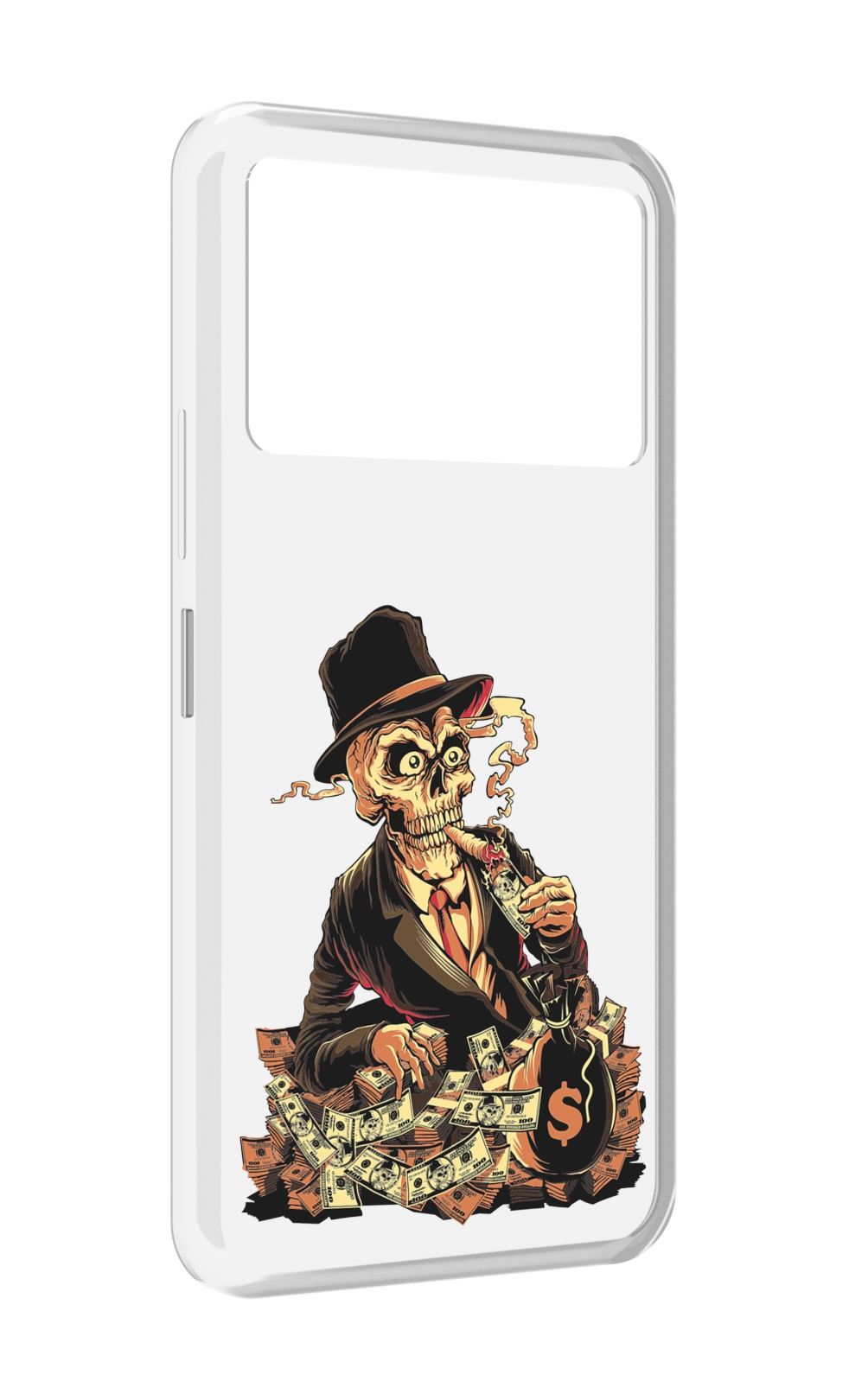 

Чехол MyPads нарисованный череп с сигаретой для Infinix NOTE 12 VIP (X672), Прозрачный, Tocco