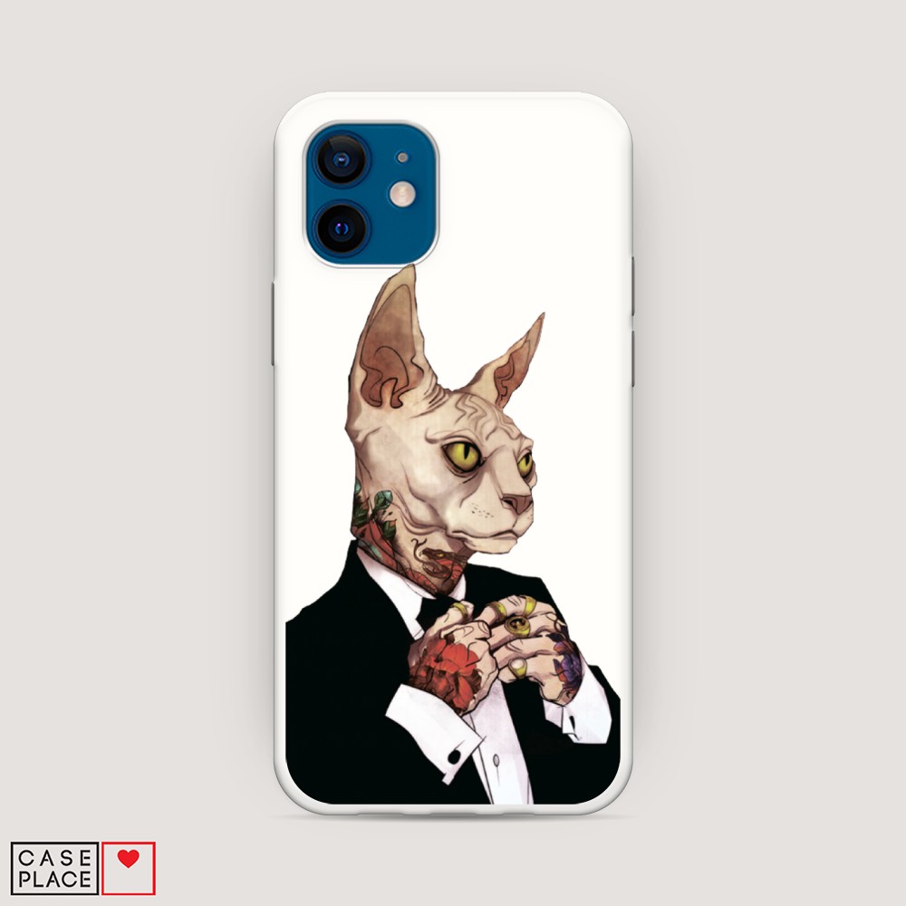 

Матовый силиконовый чехол "Татуированный сфинкс" на Apple iPhone 12, 12557-1