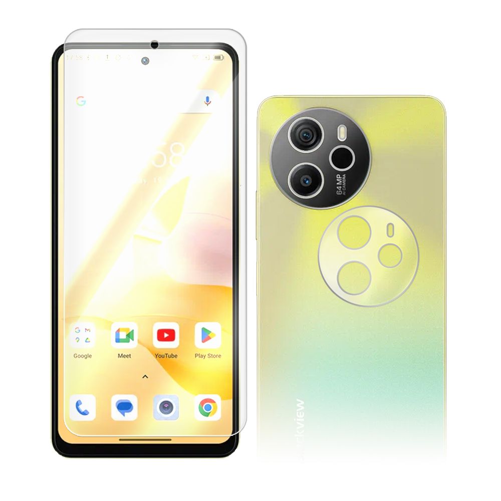 

Стекло защитное гибридное Krutoff для Blackview Shark 8 + защита камеры (2шт.)