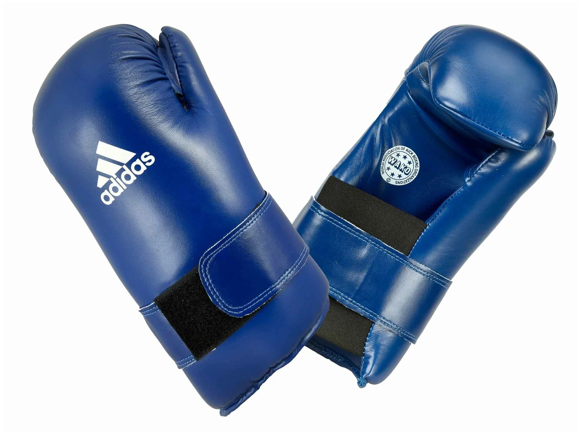 

Перчатки полуконтакт WAKO Kickboxing Semi Contact Gloves синие (размер M), adiWAKOG3