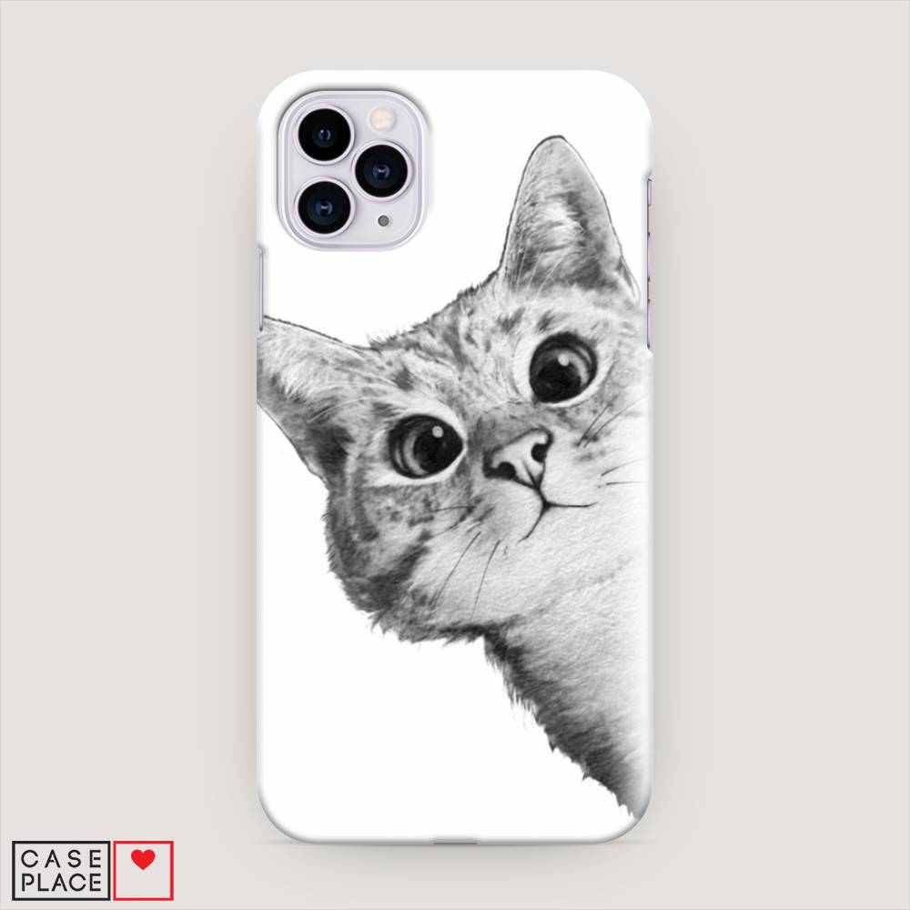 

Пластиковый чехол "Кот рисунок черно-белый" на Apple iPhone 11 Pro, 12320-1