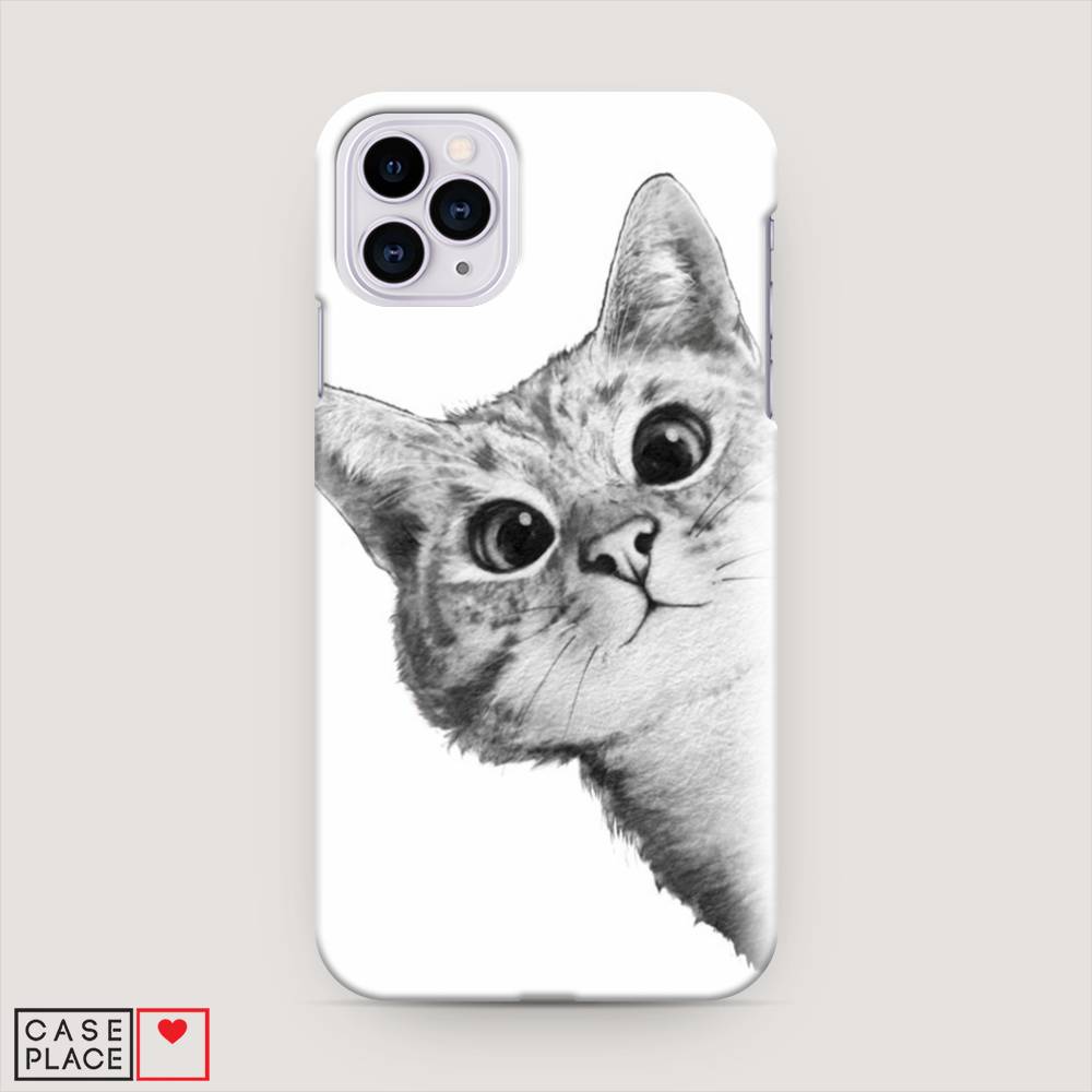

Пластиковый чехол "Кот рисунок черно-белый" на Apple iPhone 11 Pro Max, 12220-1