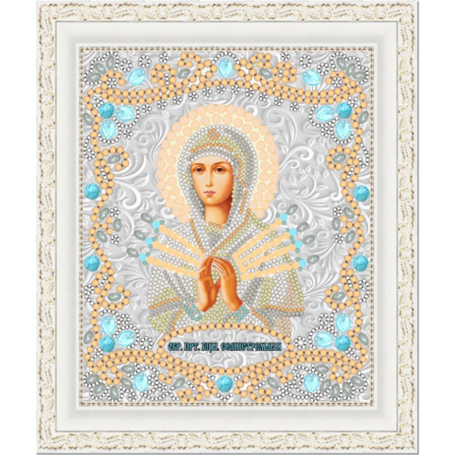 

Рисунок на ткани Конек бисер, Богородица Семистрельная, 15х18 см (КОНЕК.7120)