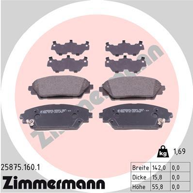

Колодки дисковые передние Mazda 3 1.5/2.0/2.2D 13> 258751601