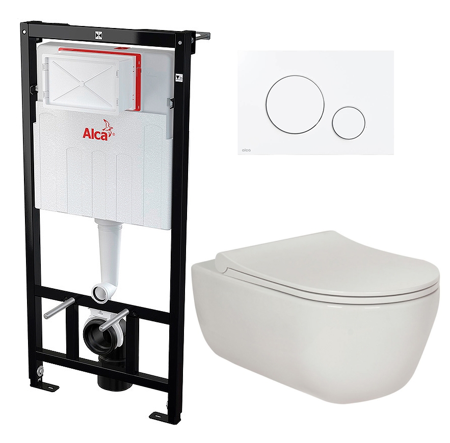 

Комплект инсталляция AlcaPlast + Унитаз Berges Wasserhaus Ego XL + кнопка белая