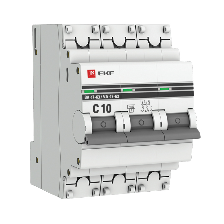 фото Автоматический выключатель ekf mcb4763-3-10c-pro