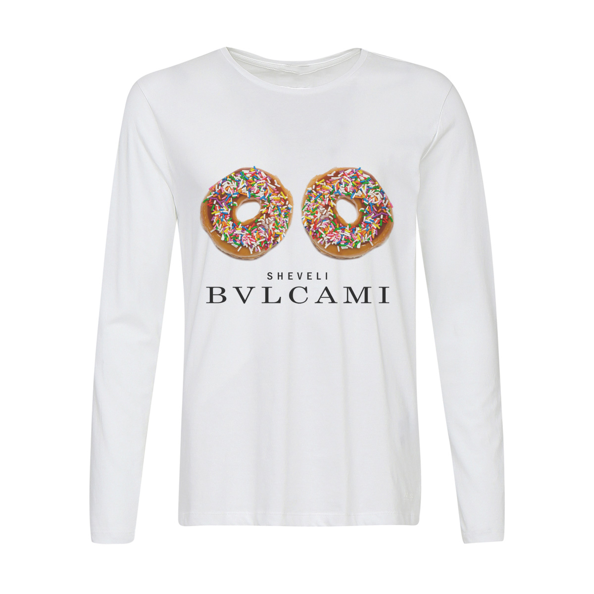 

Лонгслив CoolPodarok Шевели булками. Sheveli bulcami, Белый, 44w02513
