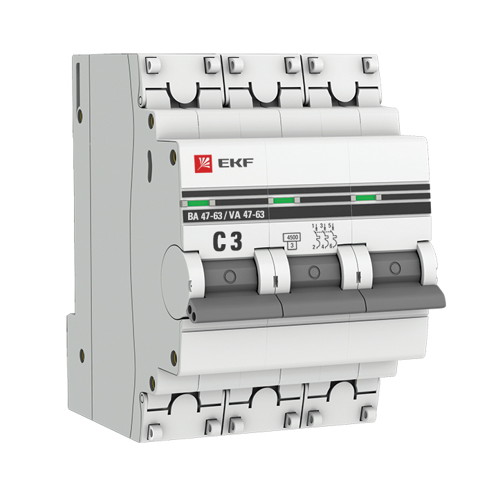 фото Автоматический выключатель ekf mcb4763-3-03c-pro