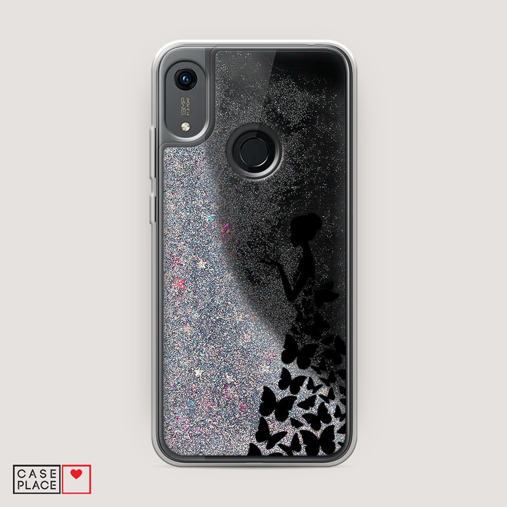 

Чехол Awog на Honor 8a/Y6 2019/Huawei Y6s "Дама в бабочках", Разноцветный, 68791-1