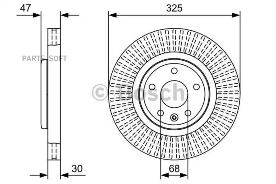 

Тормозной диск Bosch передний для Ford Explorer 2012- 0986479W52