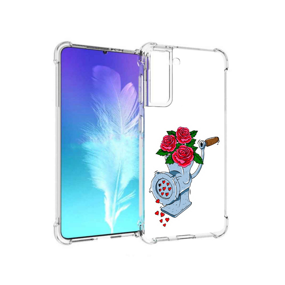

Чехол MyPads Tocco для Samsung Galaxy S21 Цветочные сердца (PT157088.510.199), Прозрачный, Tocco