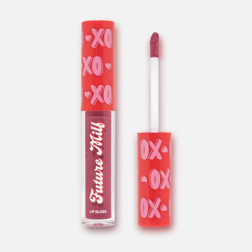 Блеск для губ Beauty Bomb Future milf №01, фиолетовый с блёстками, 2,3 мл