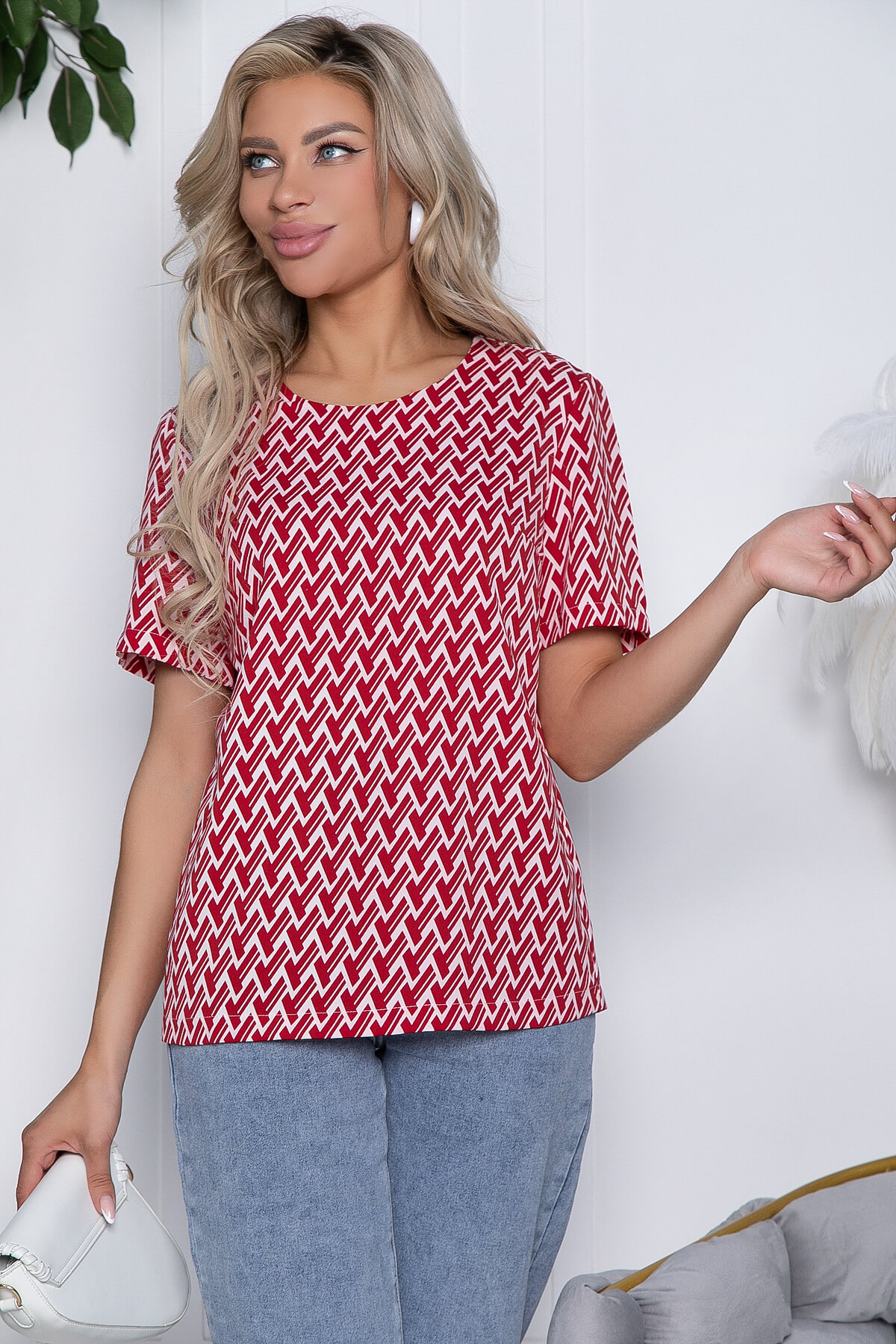 

Блуза женская LT Collection Эстель красная 48 RU, Красный, Эстель