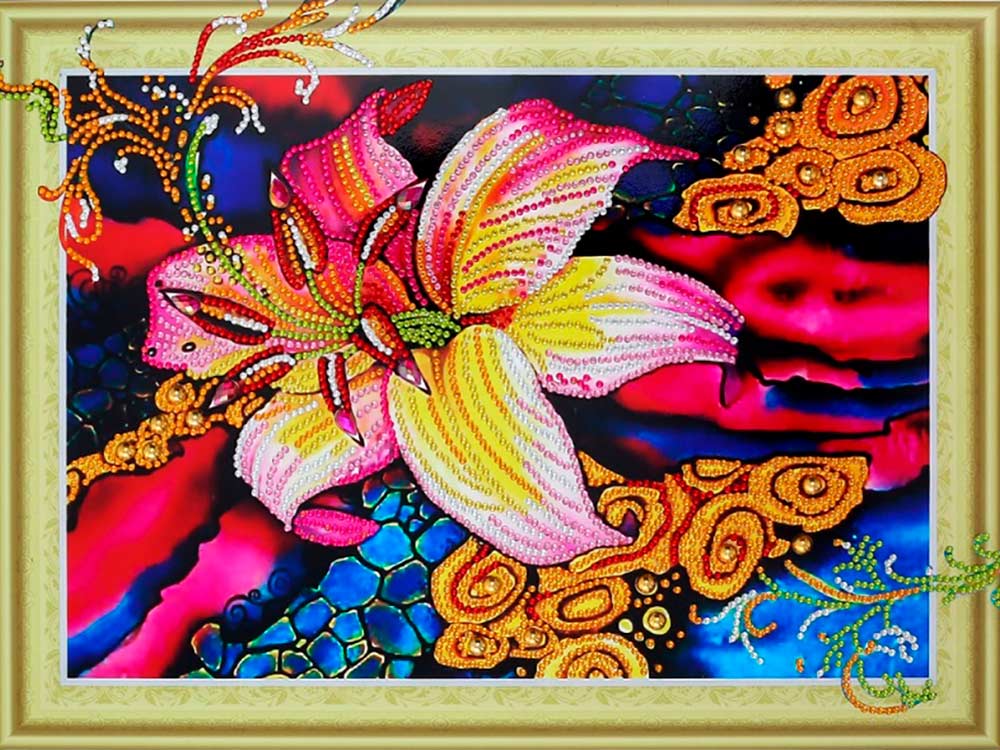 

Алмазная вышивка 5D Color KIT «Золотая лилия»