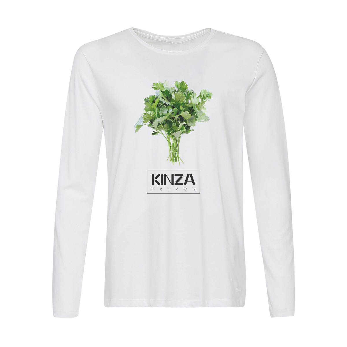 

Лонгслив CoolPodarok Kinza privoz. Кинза привоз, Белый, 44w02540