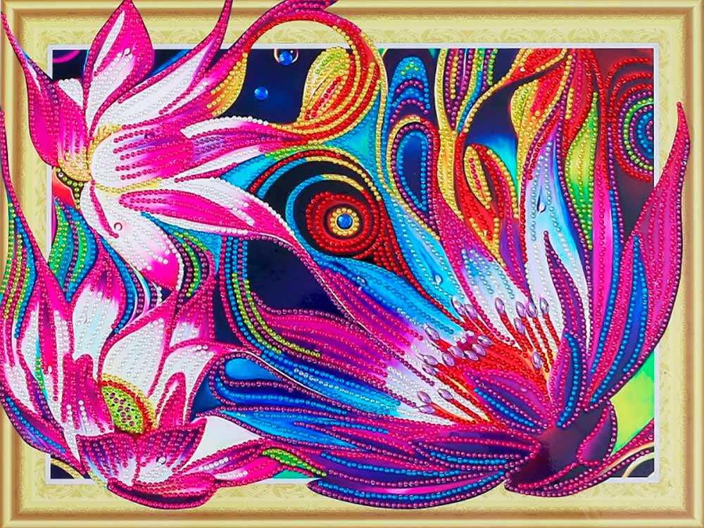 

Алмазная вышивка 5D Color KIT «Сказочные лотосы»